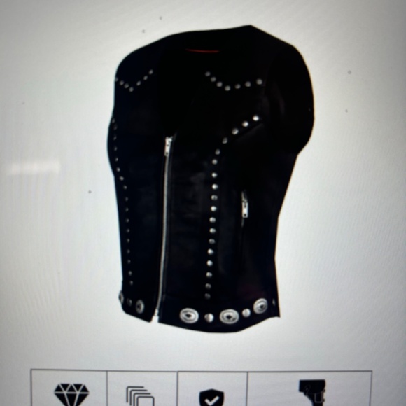 Women’s leather vest Size L (New with Tags) - Picture 2 of 6